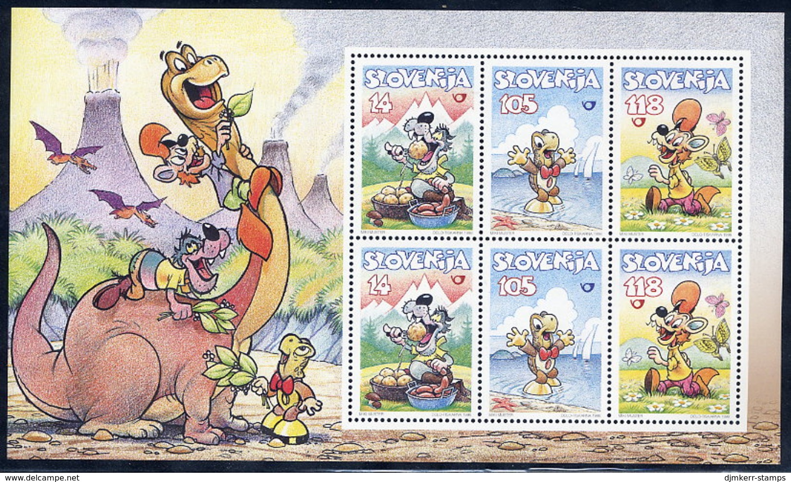 SLOVENIA 1998 Cartoon Characters Block. MNH / **.  Michel Block 6 - Slovenië