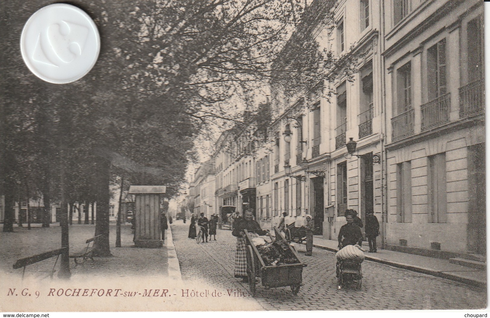 17 -Très Belle Carte Postale Ancienne De ROCHEFORT SUR MER  Hotel De Ville - Ile D'Oléron