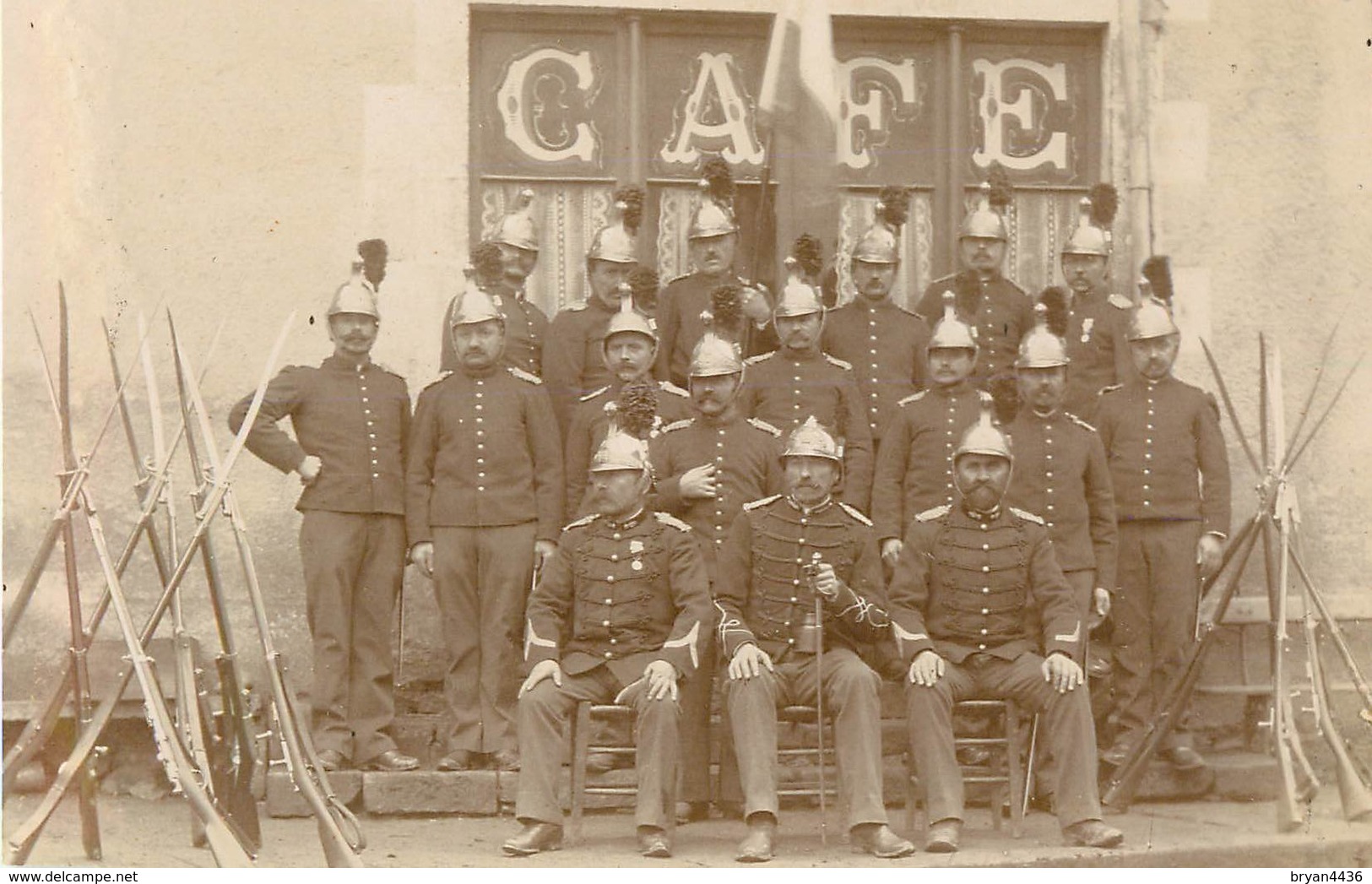 SAPEURS POMPIERS Vers 1900 - RARE Photo Ancienne - TRES BEAU PLAN - Format CPA (9 X 14 Cm) - Dos Vierge - Sapeurs-Pompiers