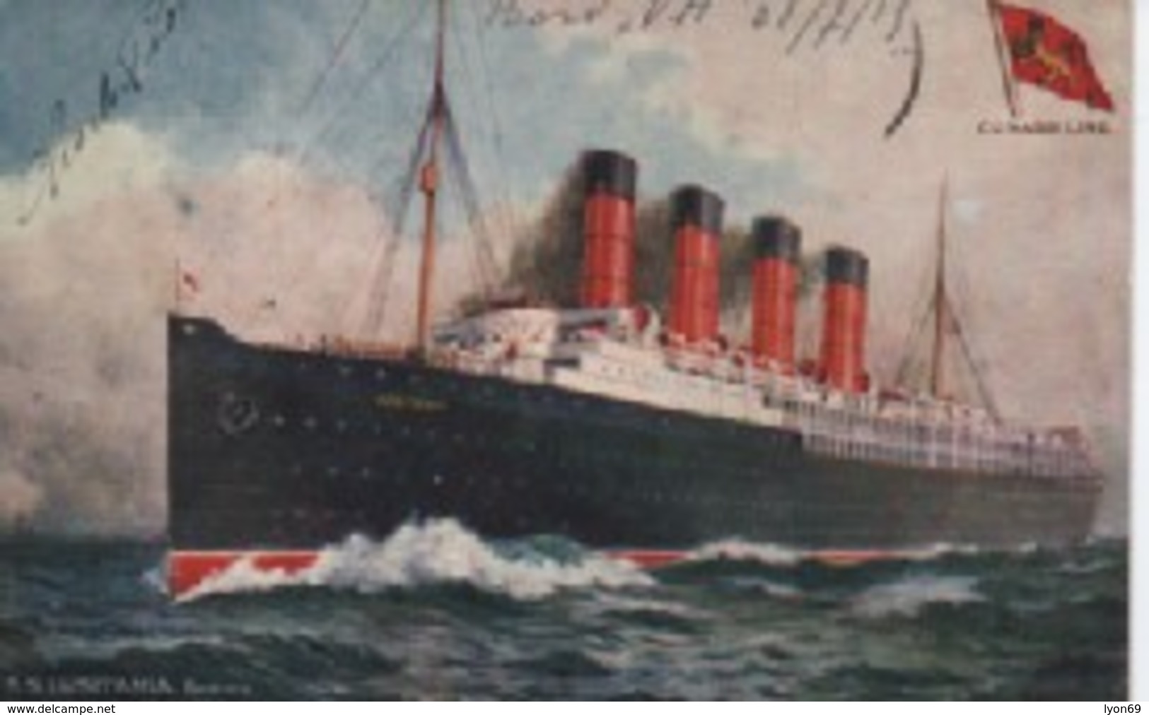 LUSITANIA  DE LA CUNARD LINE - Paquebots