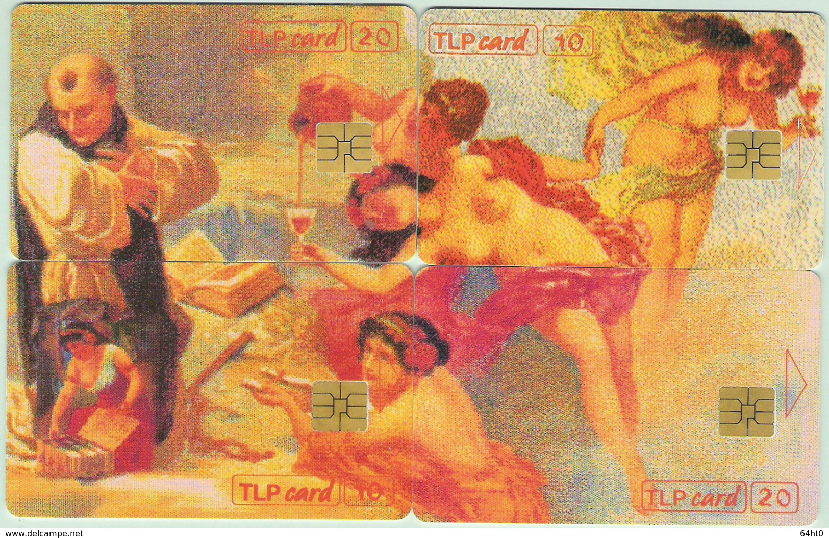 PORTUGAL CHIPCARD - ALEGORIA A VINHO - PUZZLE OF 4 - EX: 1.000  - NEW/NOT USED - Portugal