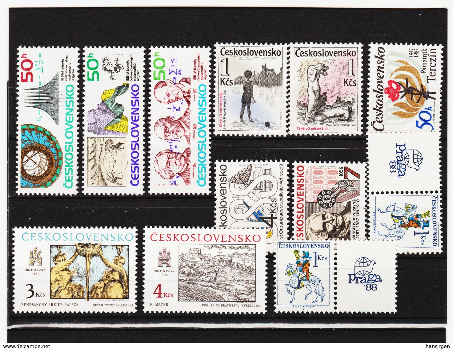 Post181 TSCHECHOSLOWAKEI CSSR 1988 MICHL 2916/20 + 2925/30  ** Postfrisch SIEHE ABBILDUNG - Ungebraucht