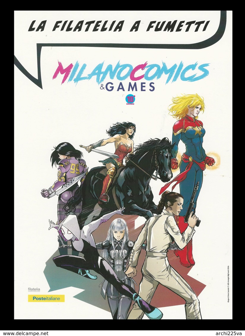 ITALIA 2019 - Cartolina Gigante A4 Filatelica : MILANO COMICS GAMES - Lupo Alberto Codice A Barre E Coccobill - Códigos De Barras