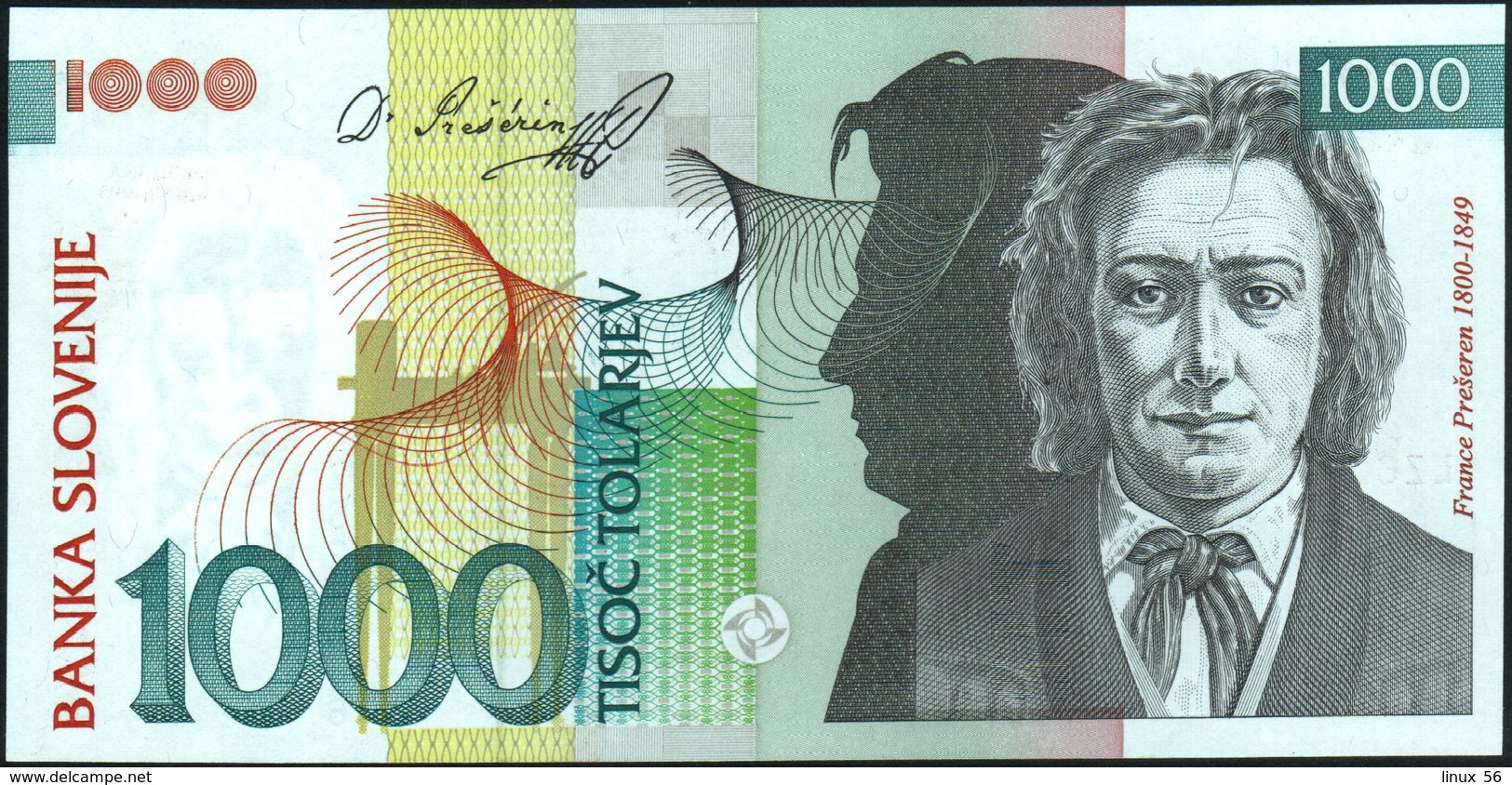 SLOVENIA - 1.000 Tolarjev 01.06.1993 {without "1000" In UV Ink On Back} UNC P.18 A - Slovénie