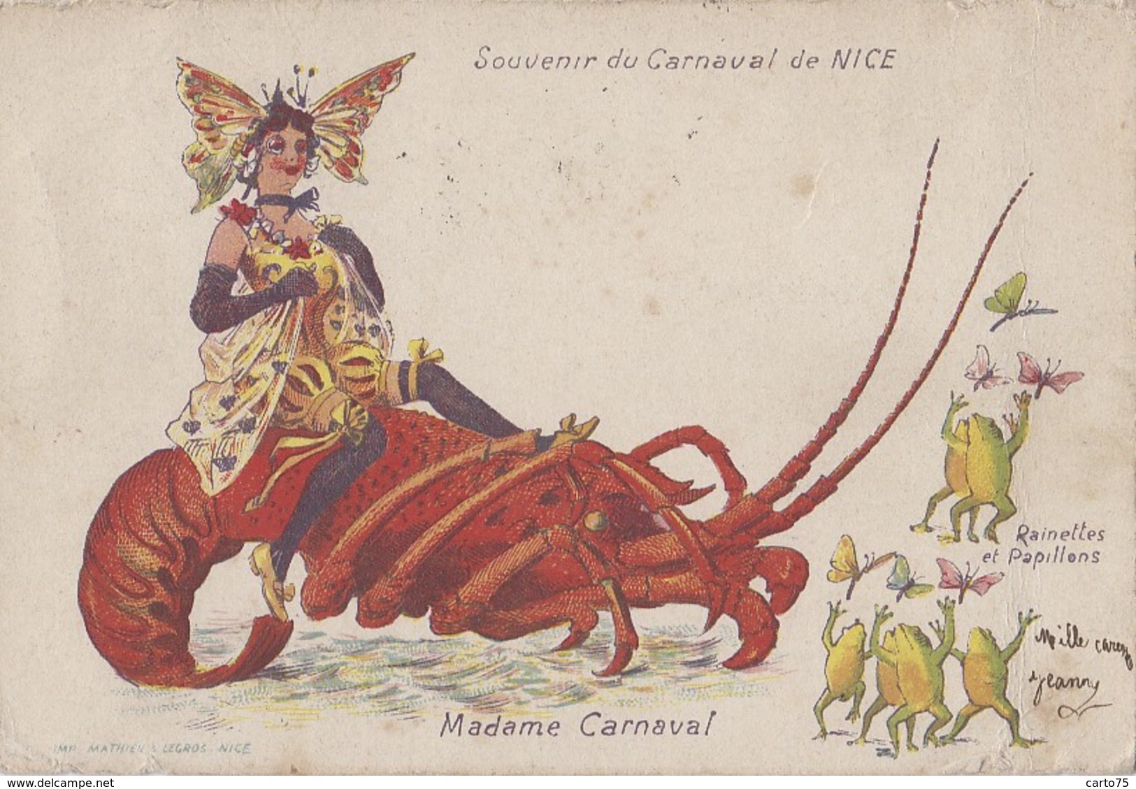 Fêtes - Carnaval - Femme - Papillons Grenouilles - Carnaval