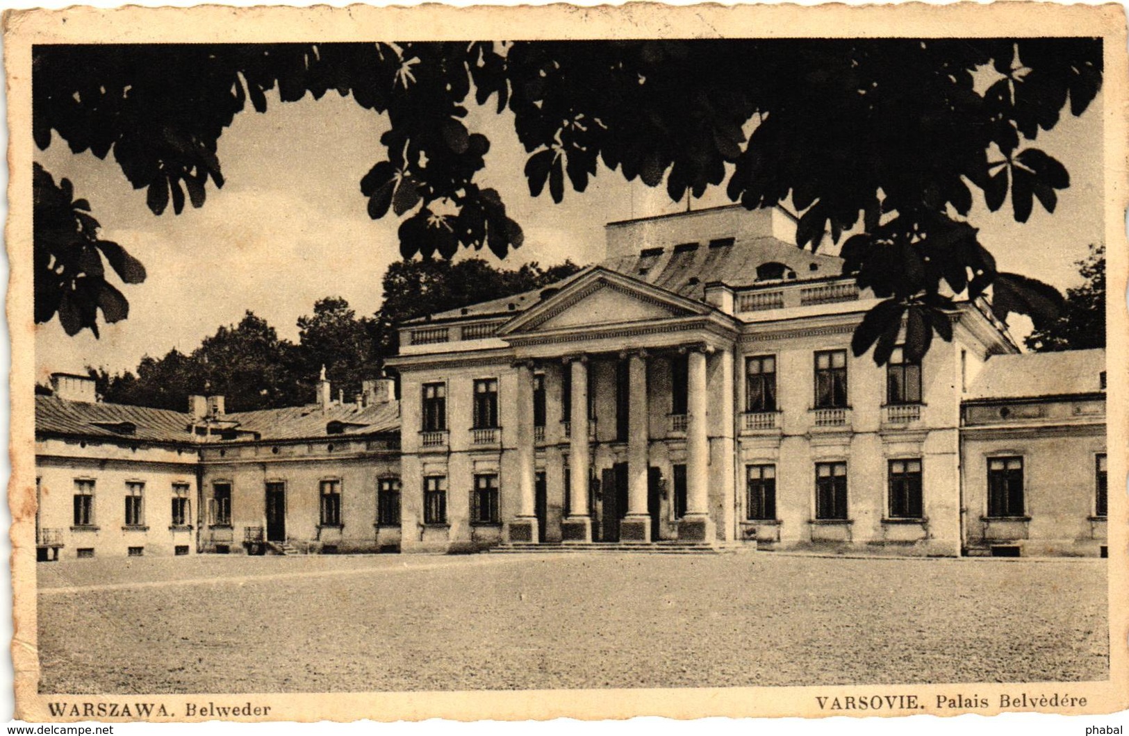 Poland, Warszawa, Warsaw, Belweder Palace, Old Postcard - Poland