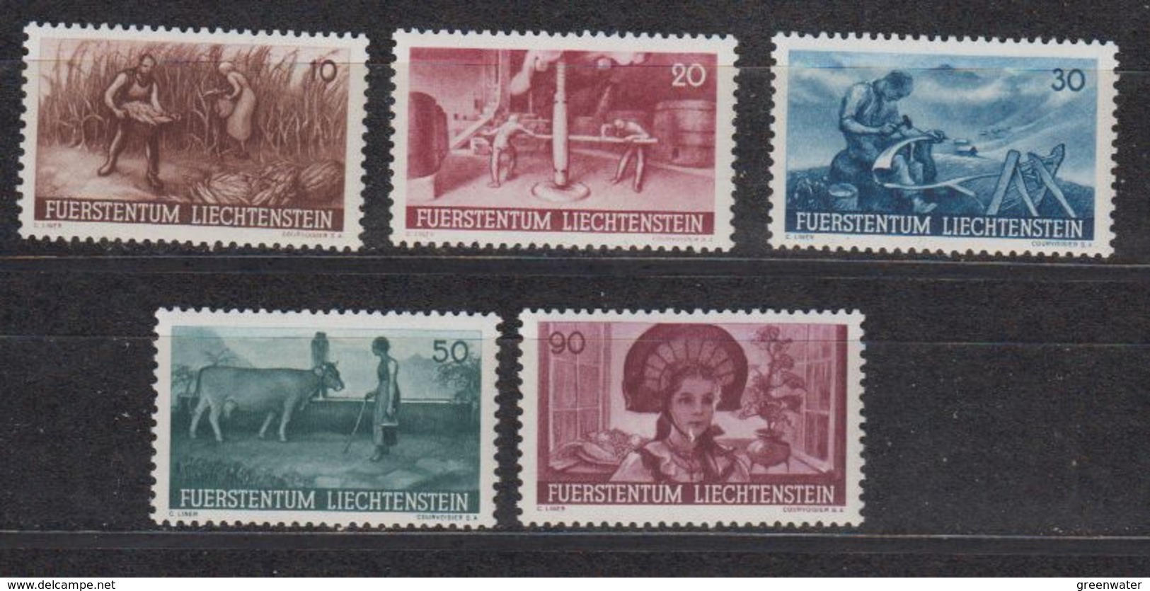 Liechtenstein 1941 Anbauwerk 5v ** Mnh  (42728E) - Nuovi