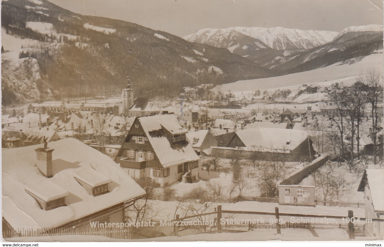 Carte Photo - Wintersportplatz Mürzzuschlag , Steiermarkgeg Schneealpe , 1904 M - 1947 - Mürzzuschlag