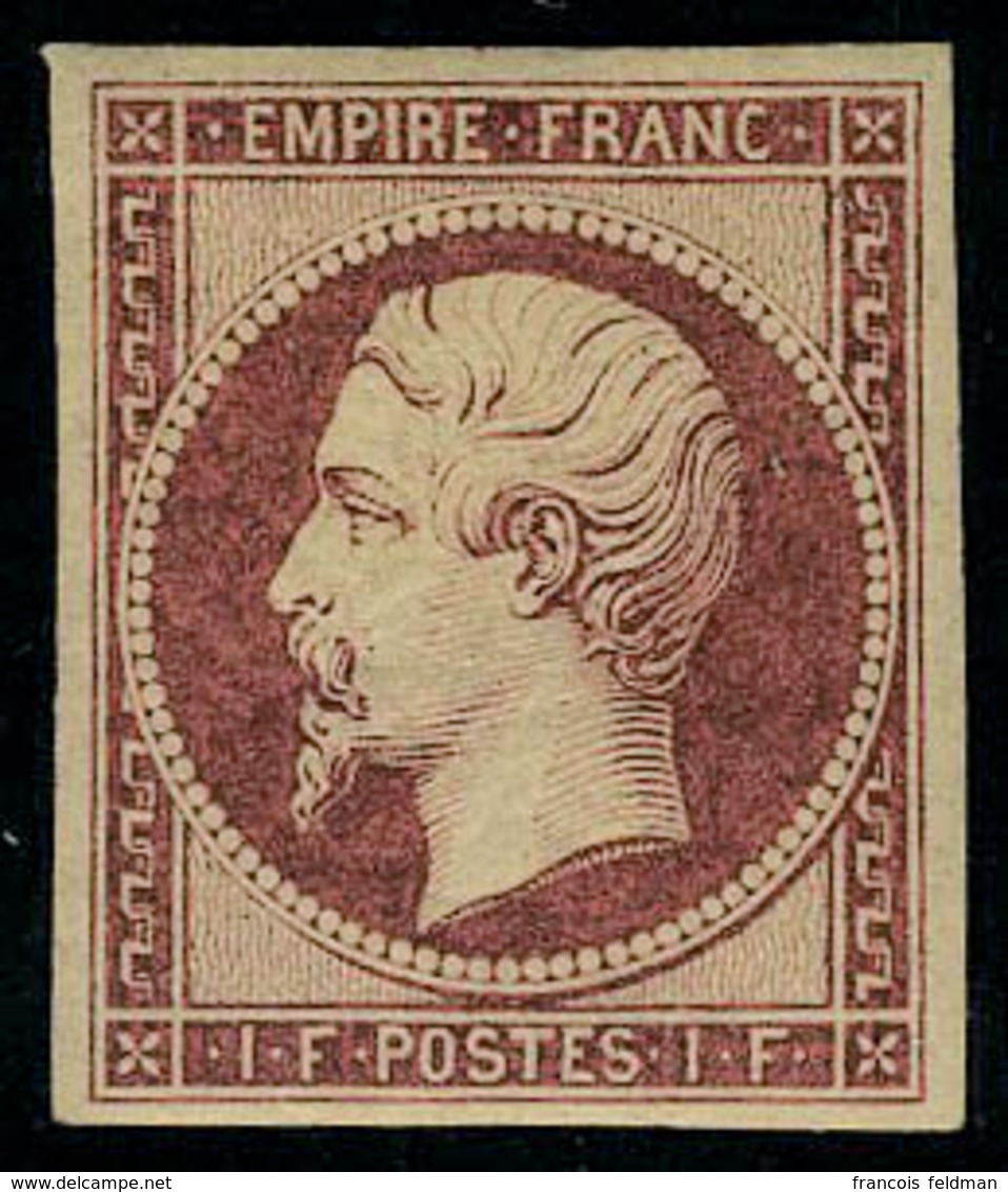 Neuf Avec Charnière N° 18d, 1f Empire Carmin, Réimpression, Cl, Superbe - Andere & Zonder Classificatie