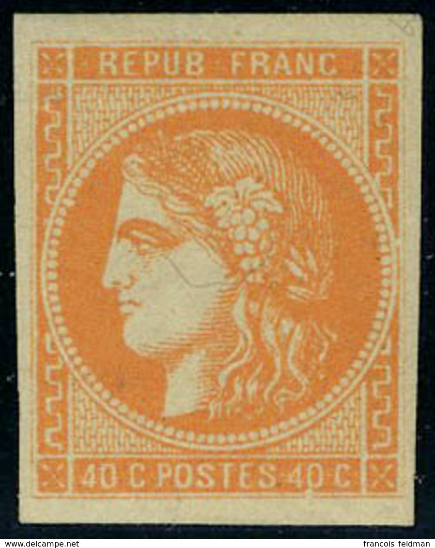 Neuf Avec Charnière N° 48, 40c Orange, TB, Signé Brun - Altri & Non Classificati