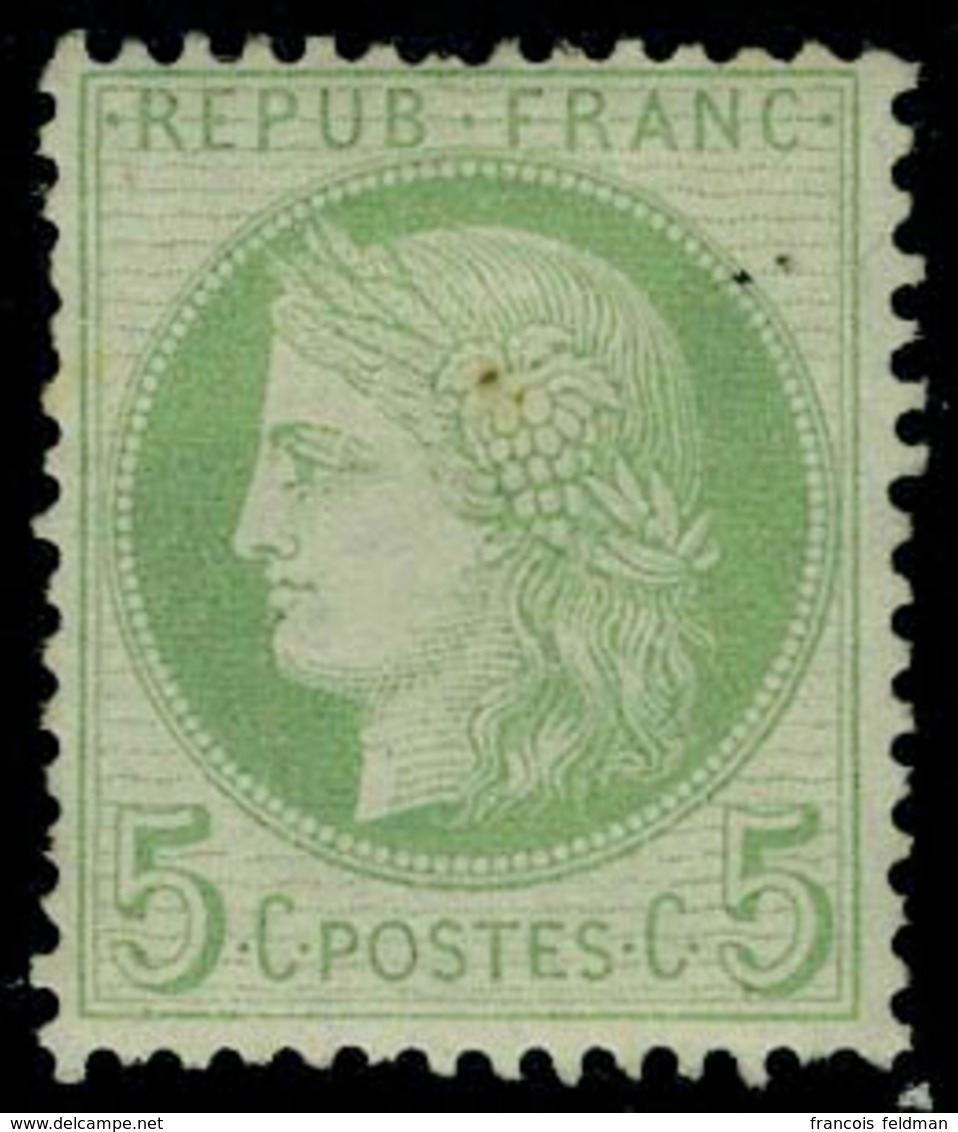 Neuf Avec Charnière N° 53, 5c Vert Jaune Sur Azuré, T.B. Paille D'origine Dans Le Papier - Other & Unclassified