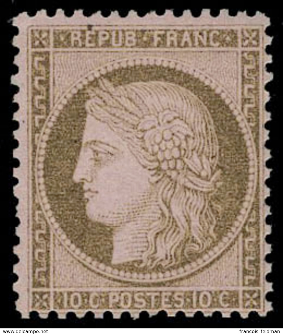 Neuf Avec Charnière N° 58, 10c Brun Sur Rose, Petits Chiffres, Cl T.B. Signé Kohler - Andere & Zonder Classificatie