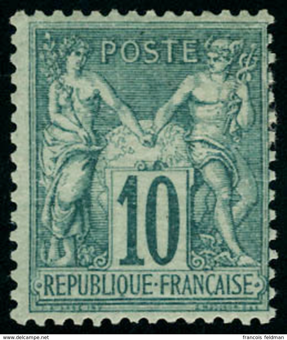 Neuf Avec Charnière N° 65, 10c Vert, Type I, T.B. - Andere & Zonder Classificatie