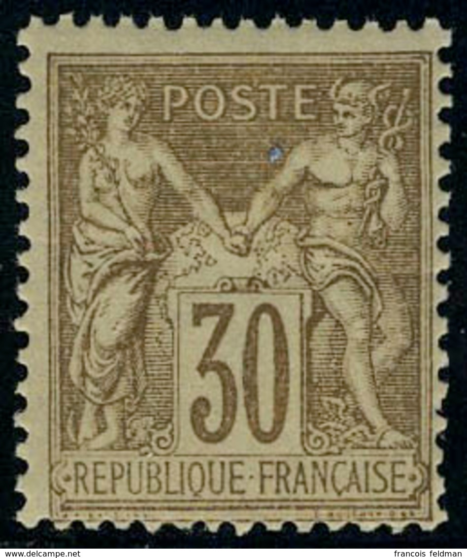 Neuf Sans Charnière N° 80, 30c Brun-jaune, Type II, TB - Otros & Sin Clasificación