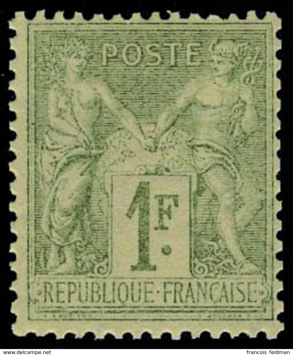 Neuf Sans Charnière N° 82, 1f Olive Clair (II), T.B. - Other & Unclassified