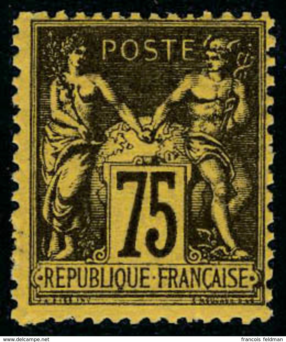 Neuf Sans Charnière N° 99, 75c Violet Sur Orange, T.B. - Andere & Zonder Classificatie