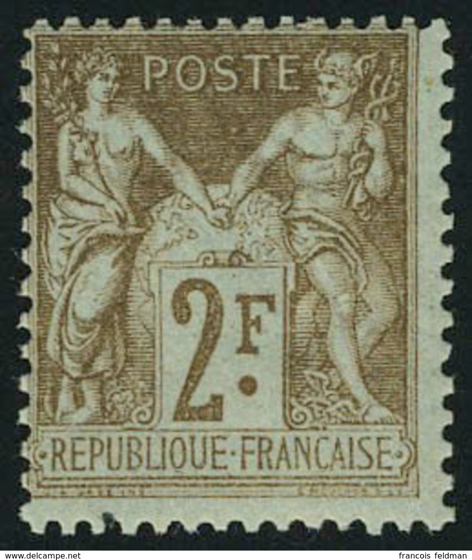 Neuf Avec Charnière N° 105, 2f Bistre Sur Azuré, T.B. - Andere & Zonder Classificatie