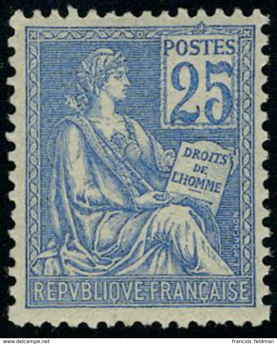 Neuf Sans Charnière N° 114, 25c Bleu Excellent Centrage, Superbe - Andere & Zonder Classificatie