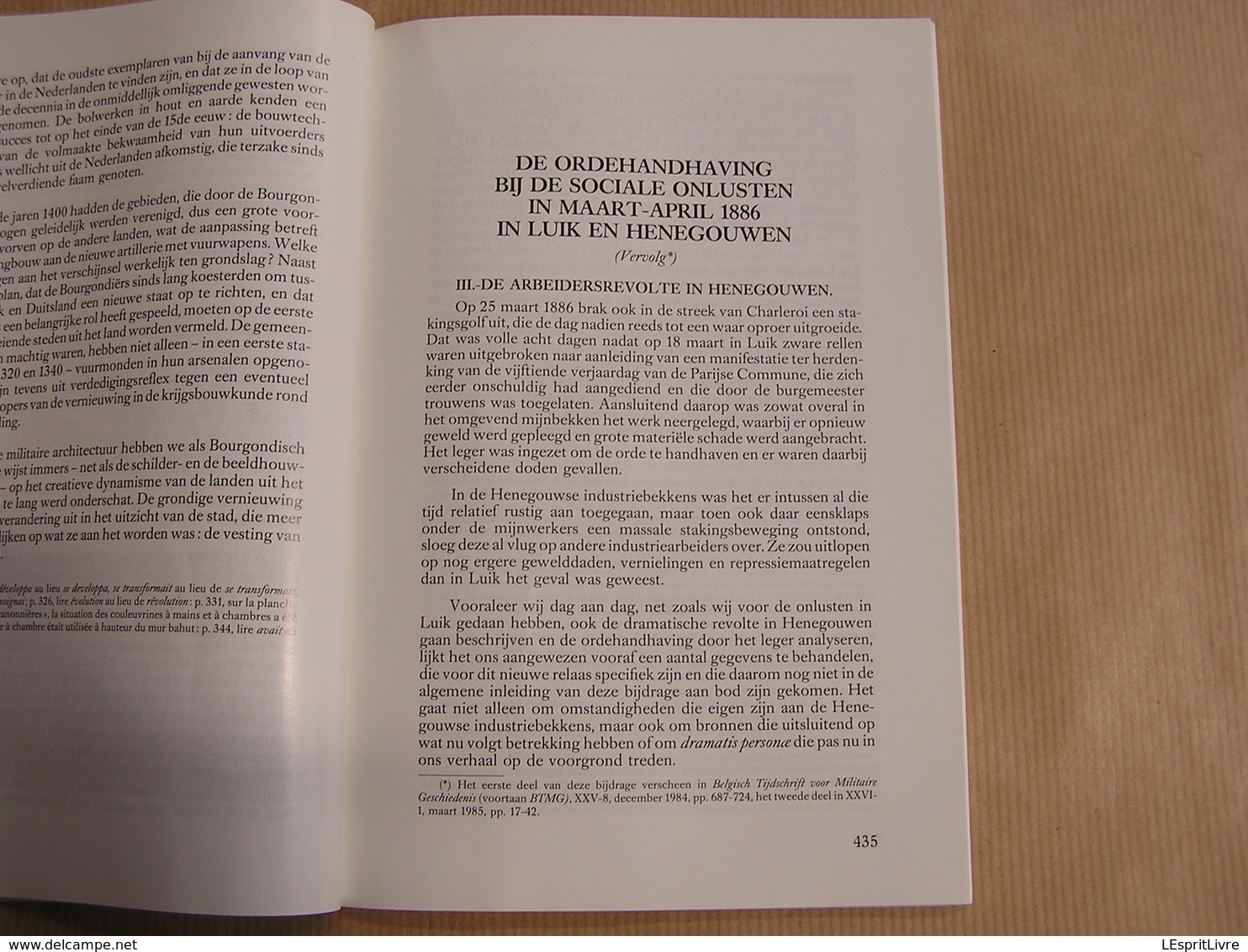 REVUE BELGE D' HISTOIRE MILITAIRE XXVI 6 Guerre 40 45 Architecture Fortifications Corps Franc Belge 1942 1943 Légion SOE