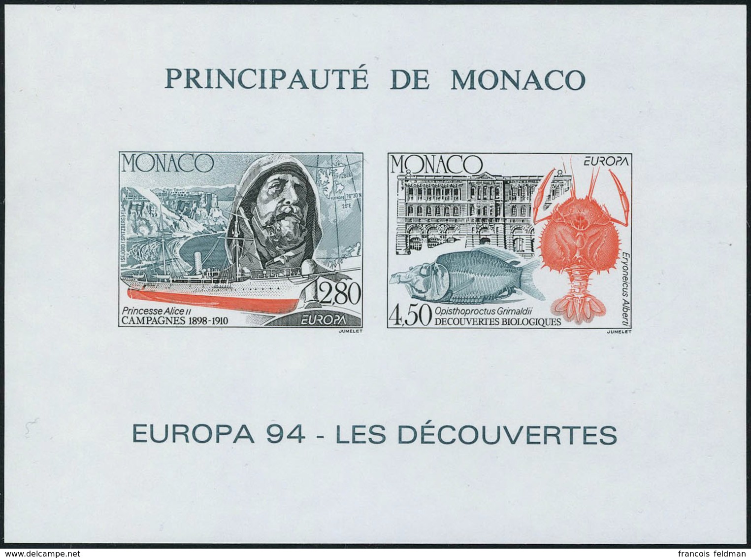 Neuf Sans Charnière N° 23a, Europa 1994, Bloc Spécial Non-dentelé, TB - Andere & Zonder Classificatie