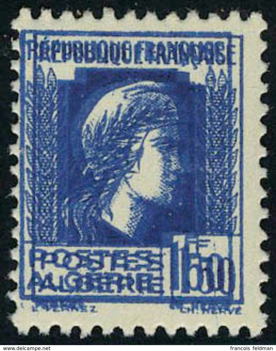 Neuf Sans Charnière N° 214a, 1f50 Bleu Double Impression T.B. - Autres & Non Classés