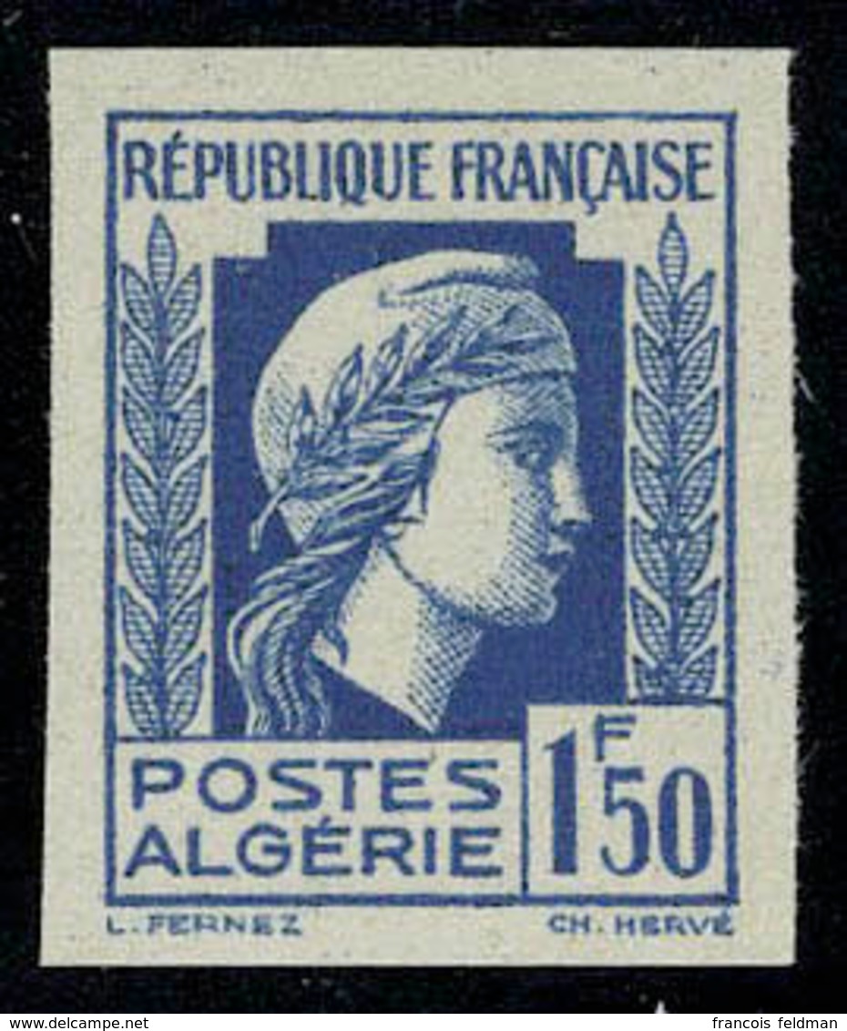 Neuf Sans Gomme N° 214b, 1f50 Bleu Type Marianne, Impression Au Recto Et Au Verso, ND, T.B. Maury - Autres & Non Classés