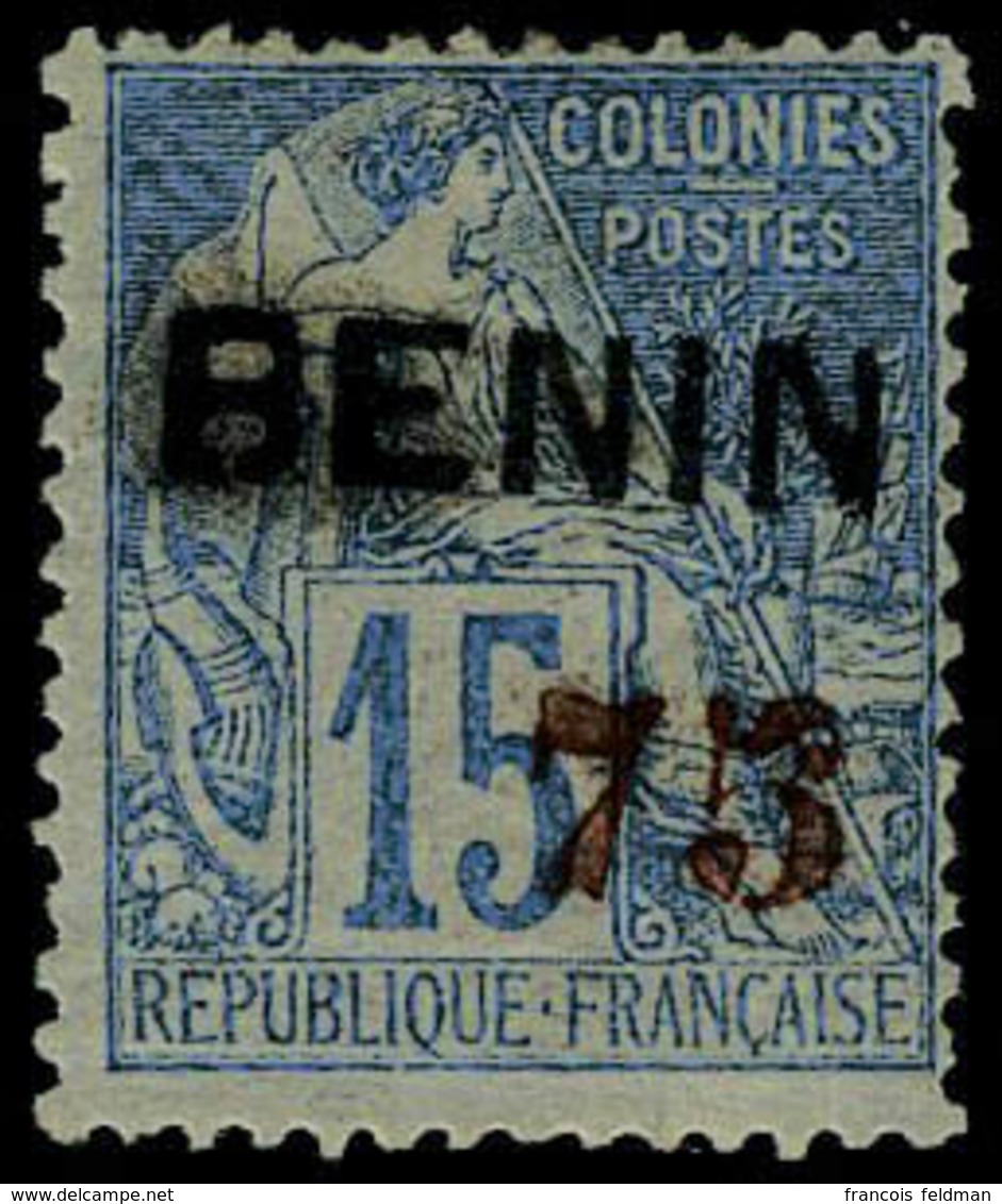 Neuf Avec Charnière N° 16, 75 Sur 5c Bleu Surcharge Rouge T.B. Signé Calves - Andere & Zonder Classificatie