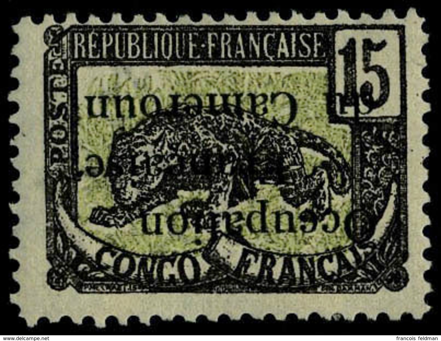 Neuf Avec Charnière N° 57a, 15c Occupation Française  T.B. Surcharge Renversée T.B. - Andere & Zonder Classificatie