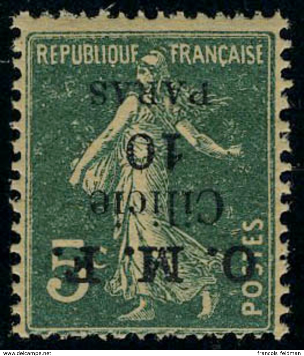 Neuf Sans Charnière N° 89e + 90d, Les 2 Valeurs Surcharge Renversée, TB - Other & Unclassified