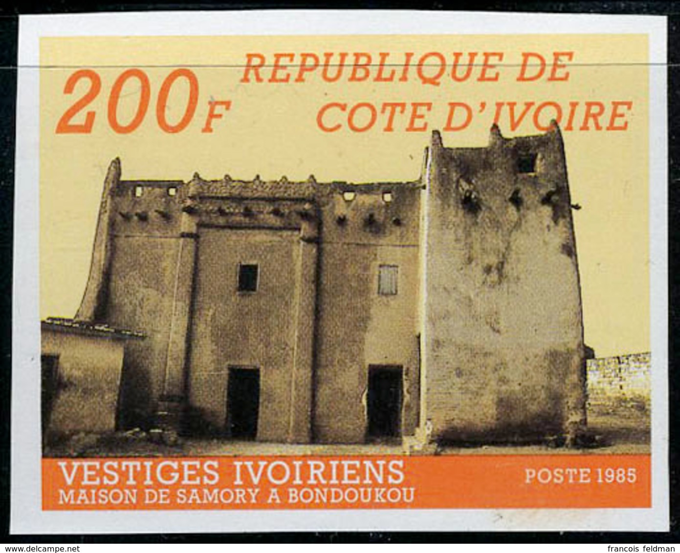 Neuf Sans Charnière N° 710A/710C, La Série Vestiges Ivoiriens, Non-dentelés, TB - Autres & Non Classés
