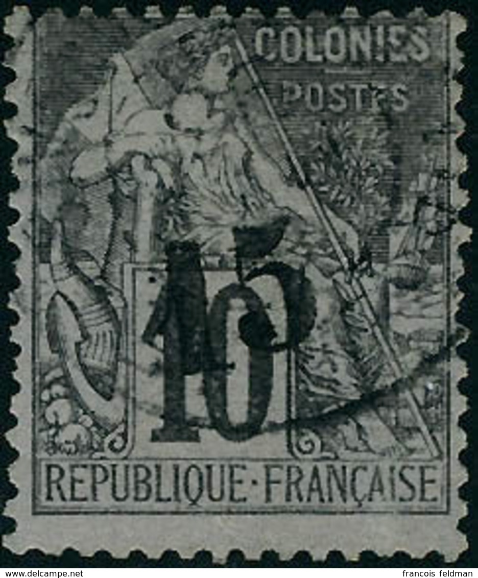 Oblitéré N° 6. 15 S/10c Noir Sur Lilas, T.B. Signé Brun. - Other & Unclassified