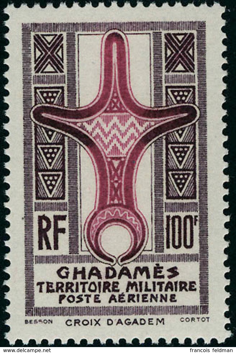 Neuf Sans Charnière N°2a. 100f Erreur De Couleur, Lilas Et Rose Lilas. T.B. Signé + Certificat J.F. Brun. Maury - Andere & Zonder Classificatie