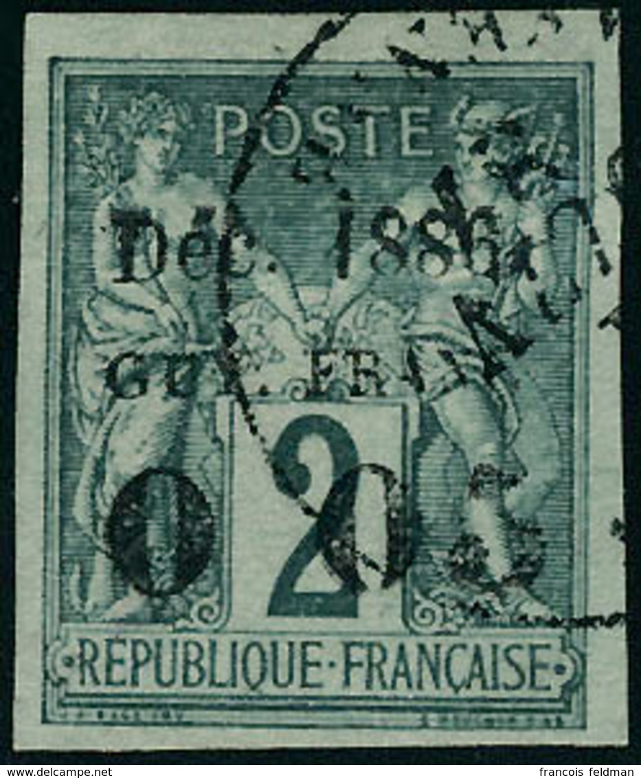 Oblitéré N° 1b. 0.05 Sur 2c, Surcharge Type I B De 1877 : Sans F Après Le 1er O. T.B. Signé Calves. - Andere & Zonder Classificatie