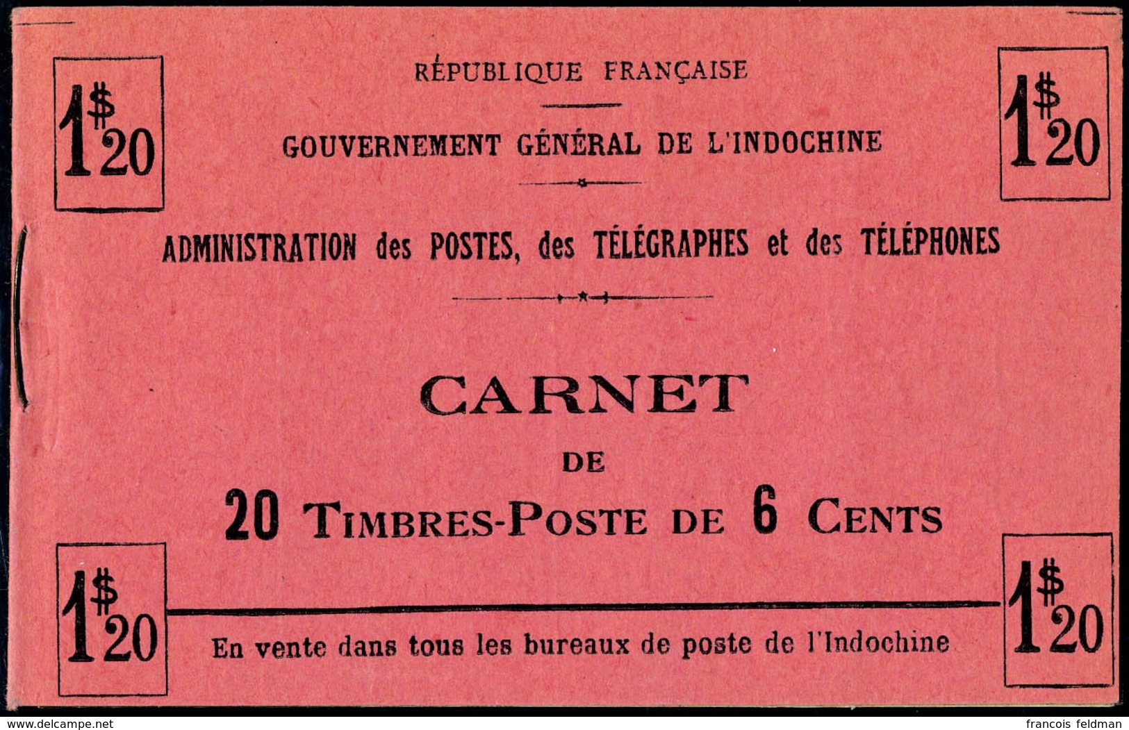 Neuf Sans Charnière N° 132a, 6c Rouge Carnet Complet De 20t Superbe - Autres & Non Classés