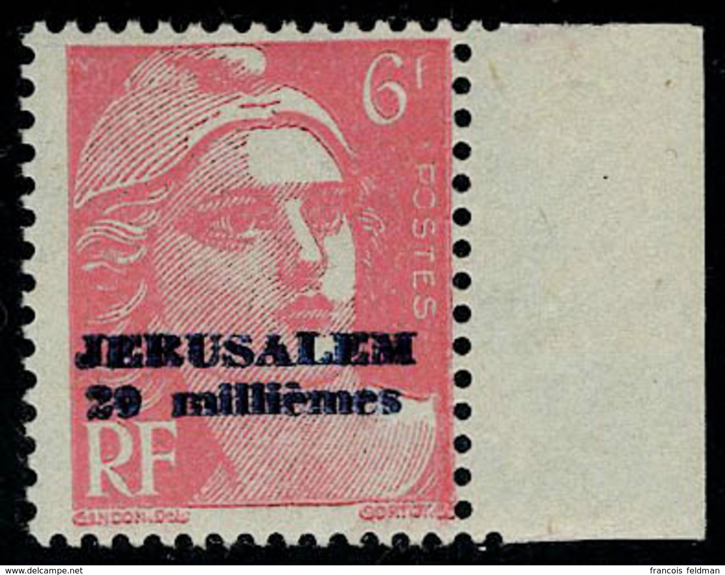 Neuf Sans Charnière N° 3, 20m Sur 6f Les 2 Types De Surchrges Maury I Et II Espacement Entre 20 Et Millièmes, T.B. - Autres & Non Classés