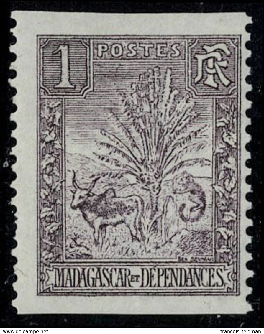 Neuf Sans Charnière N° 63, 1c Zébu ND Horizontal, T.B. Maury 58d - Sonstige & Ohne Zuordnung