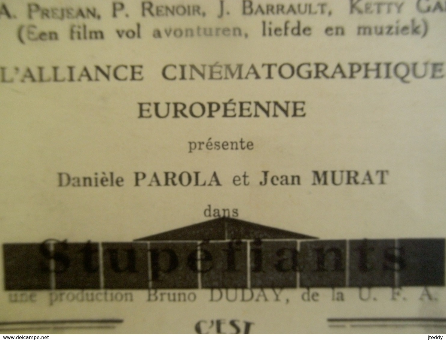 2oude Reclame Kaarten  Met Foto Van Daniéle PAROLA Et Jean MURAT Voor Film In CINEMA  LUXOR __ EEKLOO - Eeklo