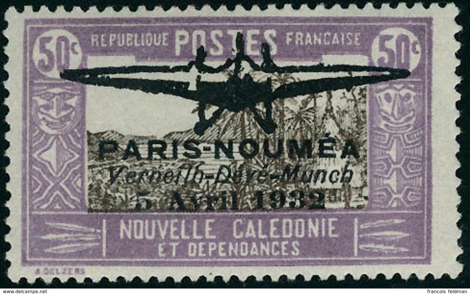 Neuf Avec Charnière N° 1/2. La Paire Paris Nouméa, Cl, T.B. Signé Kessler. - Other & Unclassified