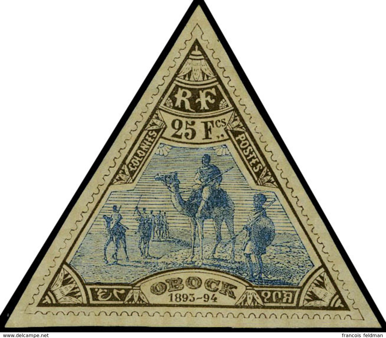 Neuf Avec Charnière N° 63, 25f Bistre Et Bleu TB Signé Brun - Andere & Zonder Classificatie