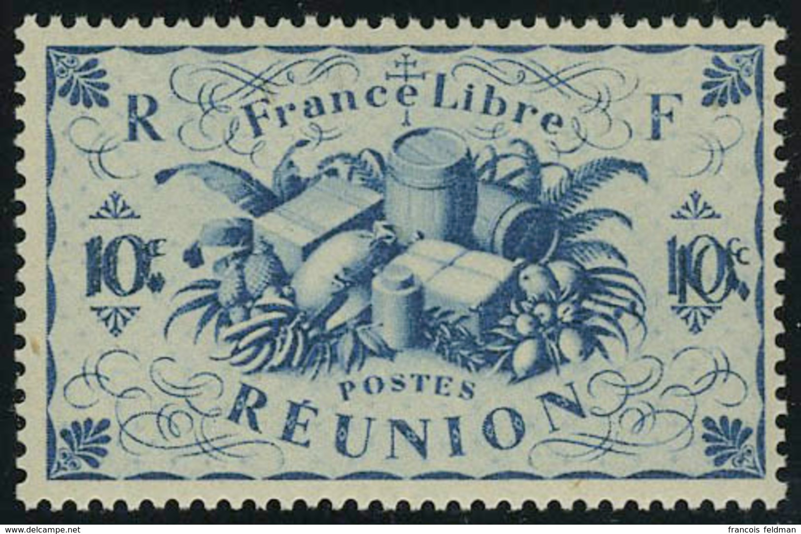 Neuf Sans Charnière N° 234a, 10c Bleu, Double Impression De La Valeur, TB - Maury - Andere & Zonder Classificatie