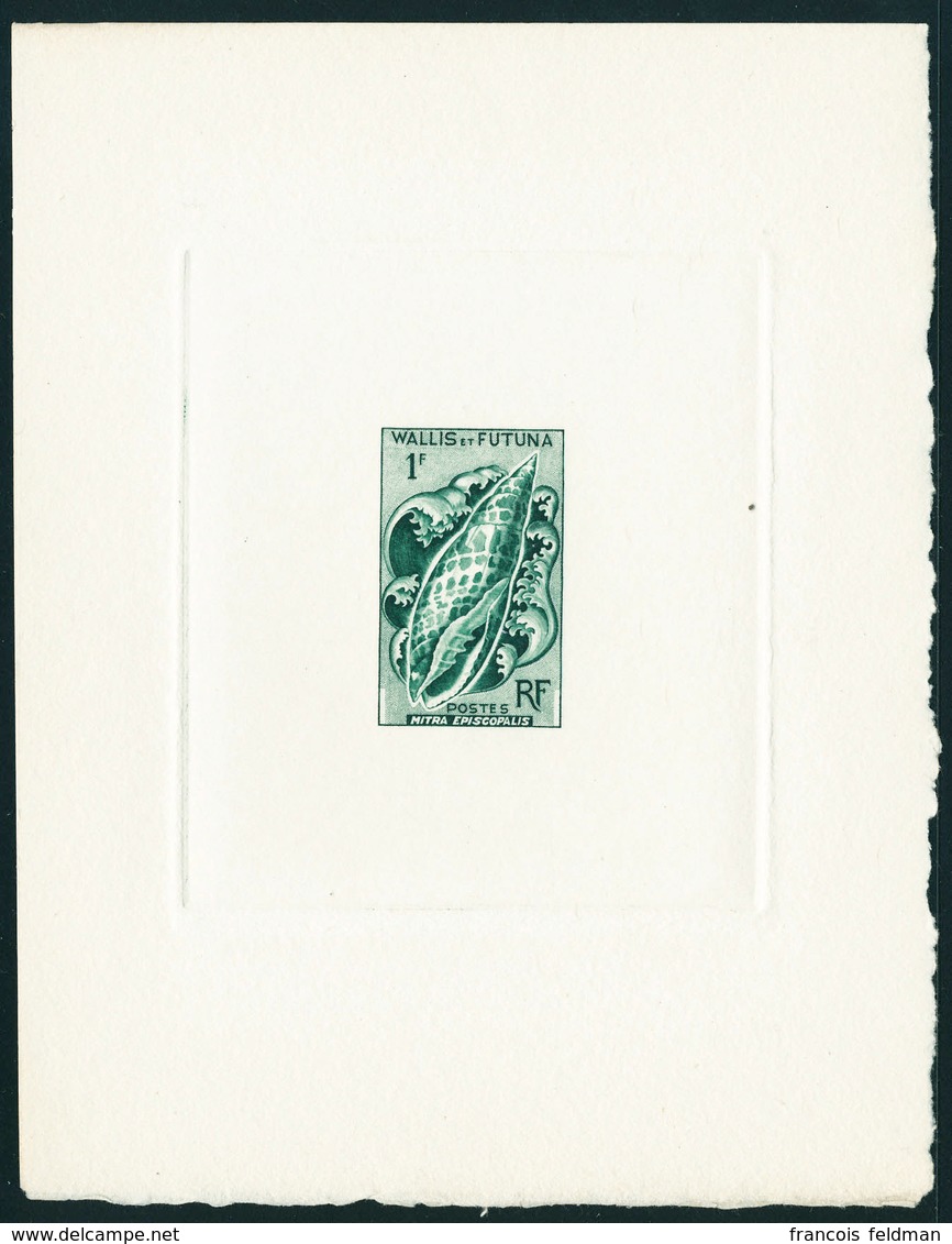 N° 163, 1f Coquillage, épreuve D'artiste En Vert, T.B. - Other & Unclassified