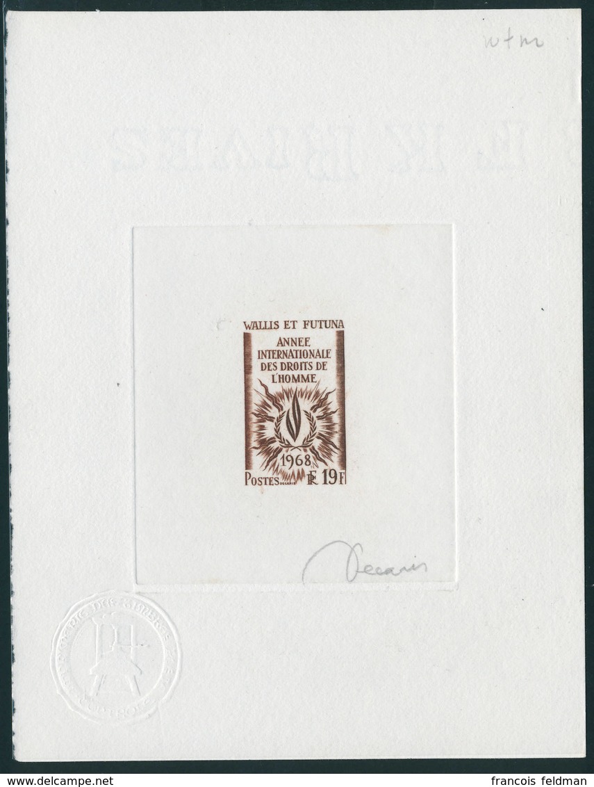 N° 173. 19f Droit De L'Homme, épreuve D'artiste En Brun, Cachet à Sec De Contrôle, T.B. - Andere & Zonder Classificatie