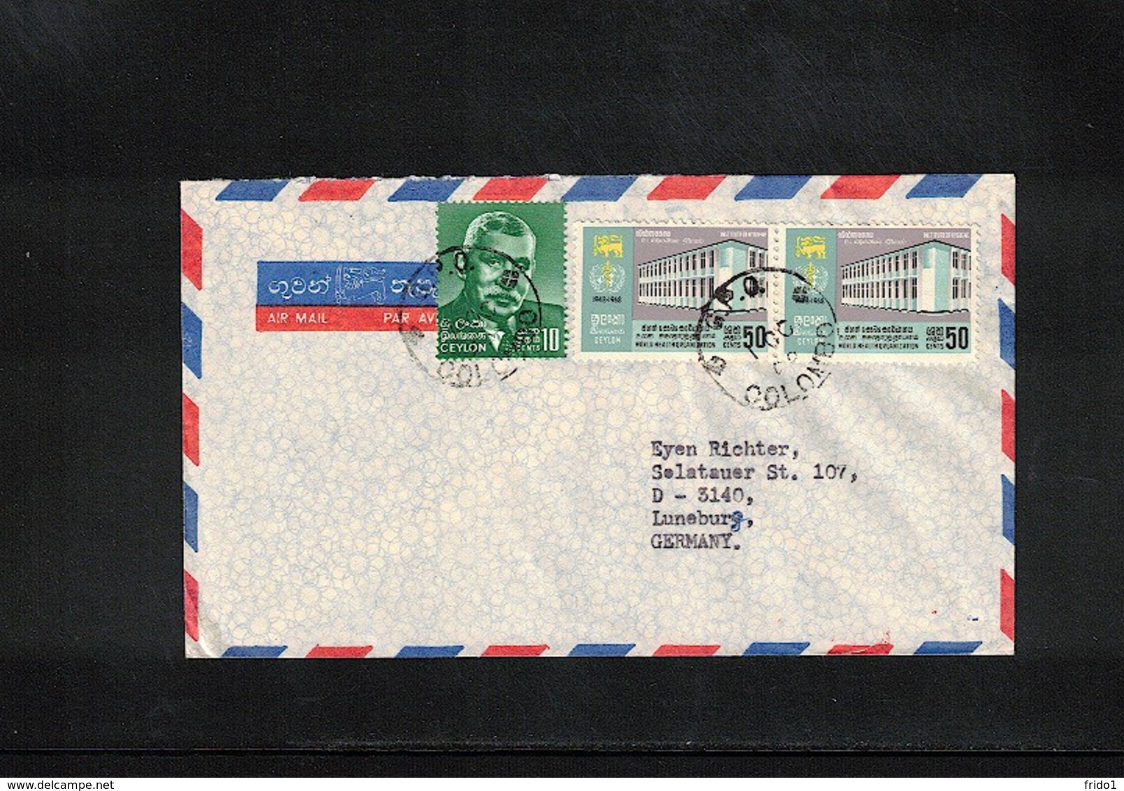 Sri Lanka (Ceylon) Interesting Airmail Letter - Sri Lanka (Ceylon) (1948-...)