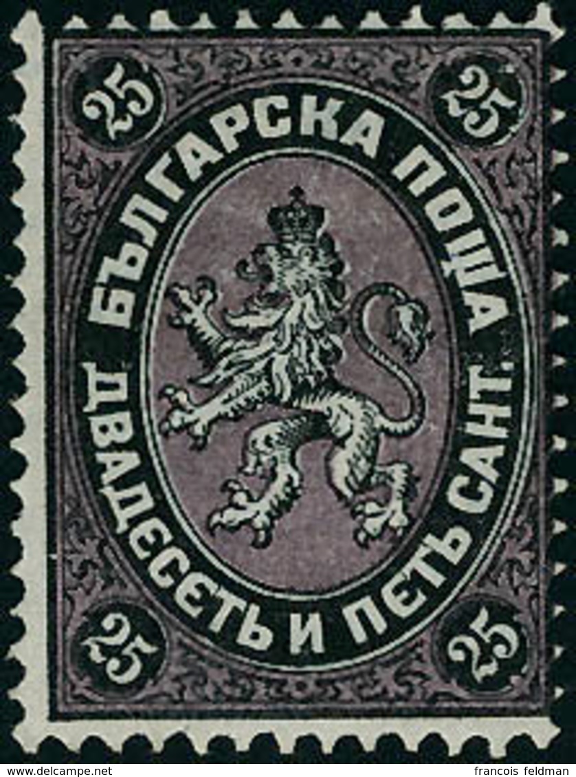 Neuf Avec Charnière N°3. 25c Noir Et Violet. T.B. Signé - Andere & Zonder Classificatie