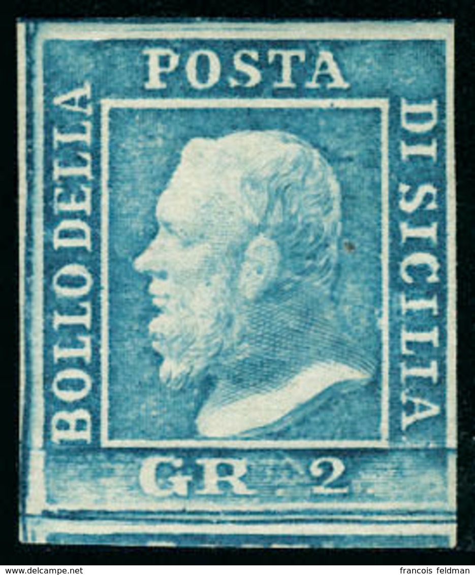 Neuf Avec Charnière N° 20, 2g Bleu Clair, Planche III, Adhérences Sinon T.B. Sassone N° 8. - Autres & Non Classés