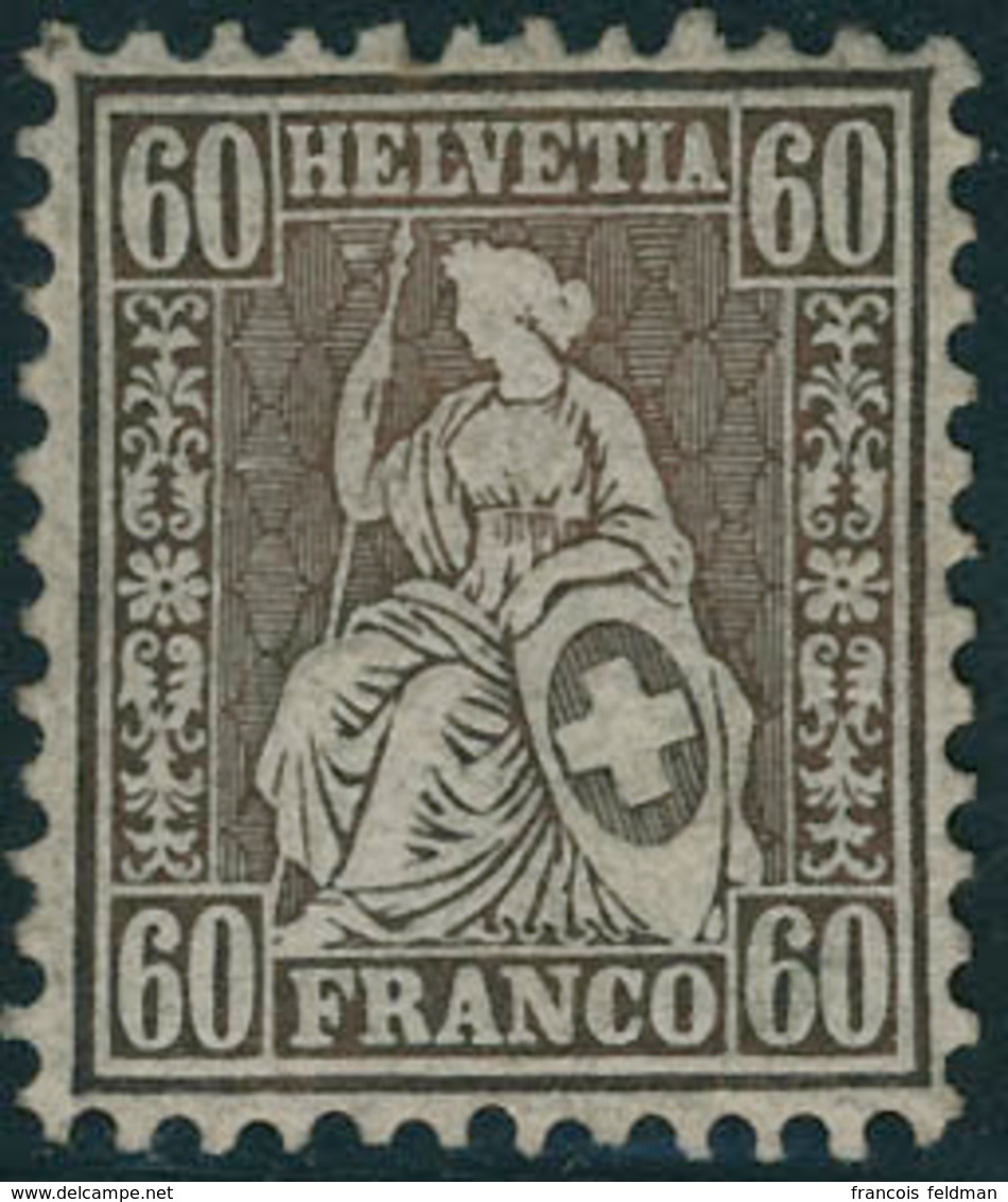Neuf Sans Gomme N° 40. 60c  Bronze, T.B. - Other & Unclassified