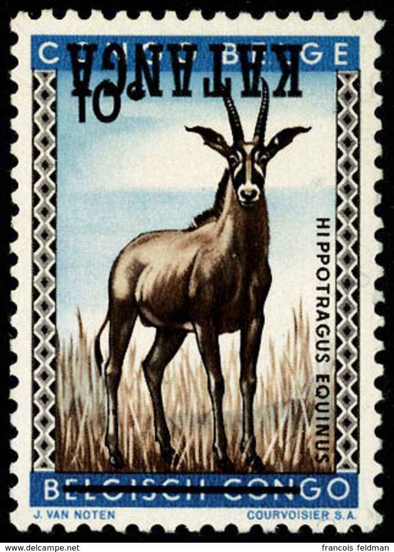 Neuf Avec Charnière N° 6, 10c Antilope, Surcharge Renversée, Infime Adhérence, T.B. - Other & Unclassified