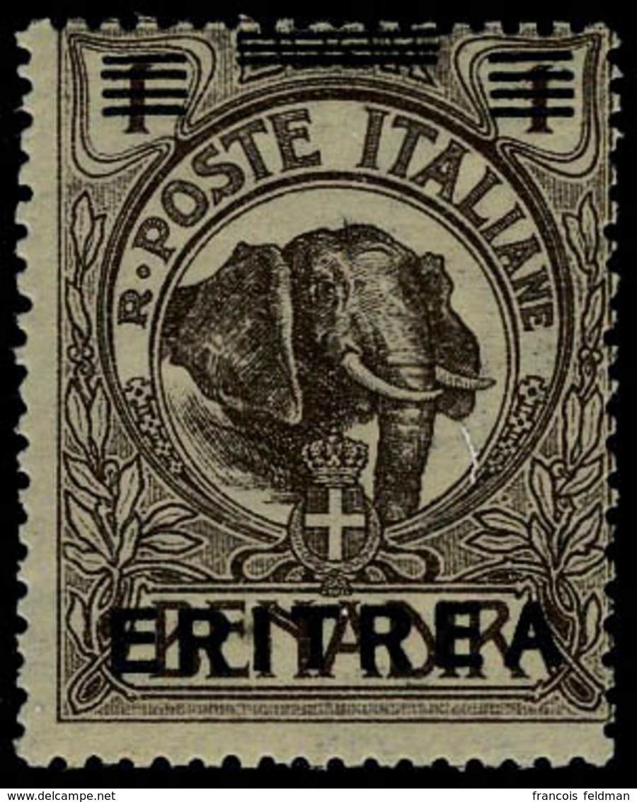 Neuf Sans Charnière N° 54, (2) Sur 1c Elephant Chiffre 2 Manquant TB Signé Bolaffi. Sassone 54g : 3000€ - Other & Unclassified