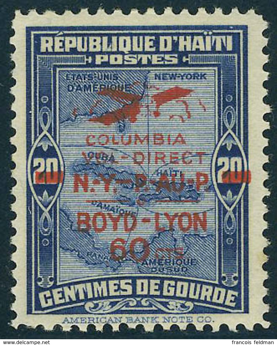 Neuf Avec Charnière N° 4A, 60c Vol New York Port Au Prince, T.B. - Other & Unclassified