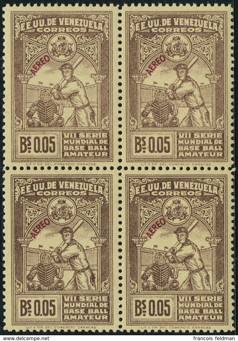 Neuf Sans Charnière N° 186/94, La Série Base-ball En Blocs De 4, TB - Andere & Zonder Classificatie